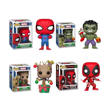 Funko POP! Set Promotion Marvel Holiday Vinyl Figure [Spider-Man Ugly Sweater/ Hulk with Presents/ D