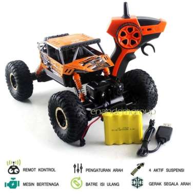 Mainan Mobil Remot Kontrol RC Offroad Climbing Rock Crawler 4WD 2,4GHZ - Orange