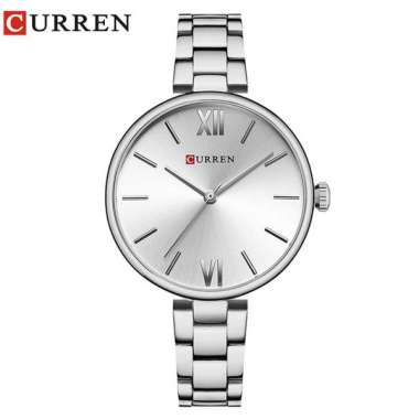 CURREN 9017 Jam Tangan Wanita Analog Stainless Steel Silver