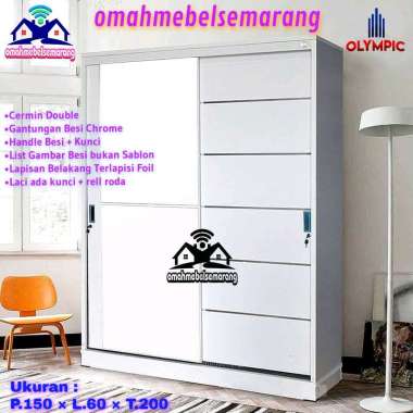 Lemari Pakaian Pintu Sliding OLYMPIC WSD ZIO Almari Baju minimalis