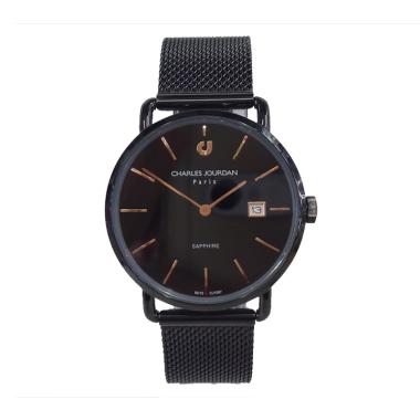 Charles Jourdan Sapphire Jam Tangan Unisex [CJ1087-3] Black