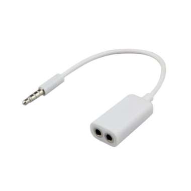 Mediatech Kabel Audio to Mic 3.5mm - Putih (669060)