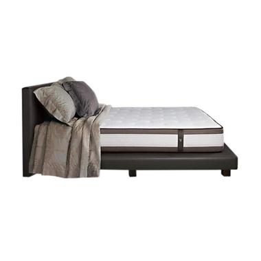 Serta Recharge with Divan and HB Boston Grey Springbed [Full Set] 180 x 200 White -