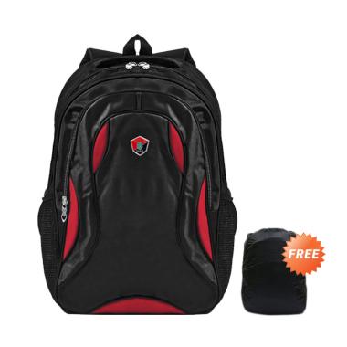 POLLO Paris Notredame Raincover Backpack Tas Laptop Ransel [14 Inch] Merah
