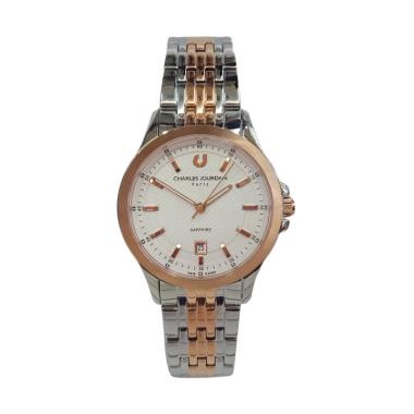Charles Jourdan CJ1057-2 Sapphire Jam Tangan Wanita Silver-Rose Gold