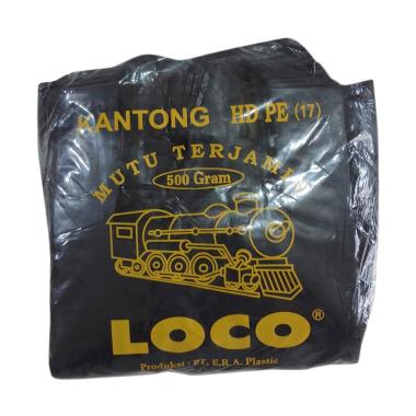 Loco HDPE 17 Kantong Plastik [17 x 33 cm/ 103 Lembar] #01 BLACK