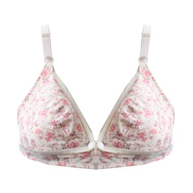 Aily 1608 Flowery Breastfeeding Bra [Big Size] 36B Cream