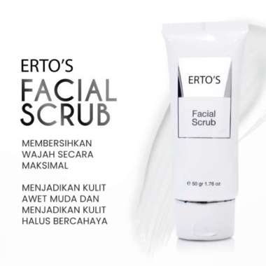 Facial Scrub Ertos - Sabun Pencuci Muka Pria / Pembersih Wajah Pria Mencerahkan dan Melembabkan / Sa