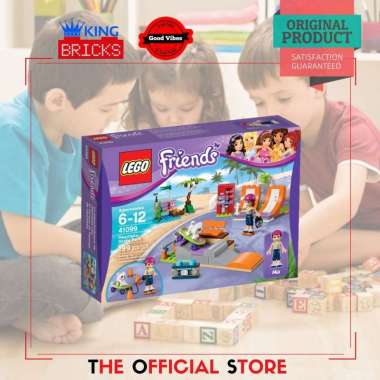 LEGO Original FRIENDS 41099 Heartlake Skate Park - Mainan Anak Cewek Pantai Skateboard Lego Skate