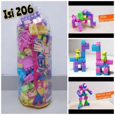Mainan Mr Block Besar Isi 206 - Brick Balok Lego Anak Jumbo Edukatif