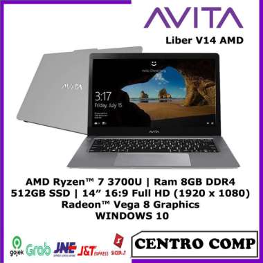 Laptop murah Avita Liber V14 AMD R7 3700U 8GB 512GB SSD 14" FHD IPS Win 10 Home