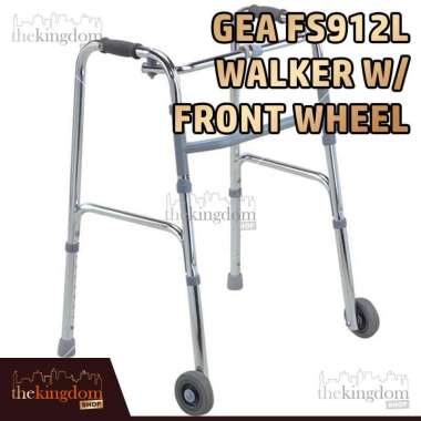 GEA FS912L Walker w/ Front Wheel Alat Bantu Jalan Fisioterapi FS-912L
