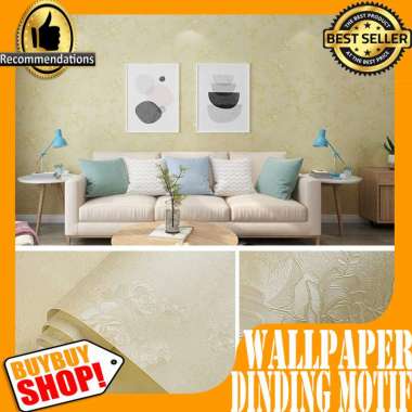 Wallpaper Dinding 3D Ukuran 45cm X 10 Meter Stiker Dinding Motif Bunga Motif Salur Motif Polkadot Wall Stiker Motif Batik CY1189