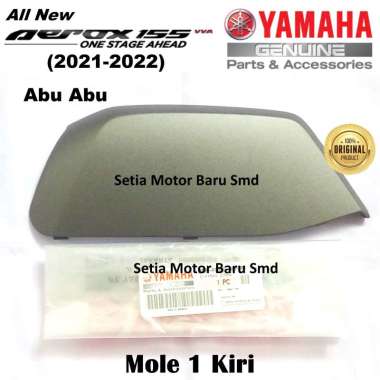 Cover Mole 1 Kiri Abu Abu All New Aerox 2021 2022 Asli Original Yamaha BBPF834500P1 Grey