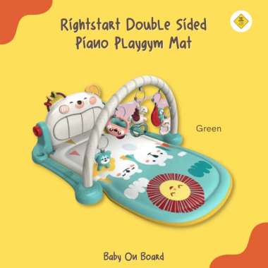 Right Start Double Sided Piano Gym Musical Mat - Mainan Karpet Playgym Baby Mat Anak Bayi Lampu Lagu