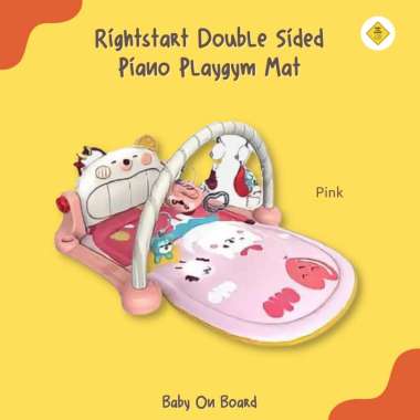 Right Start Double Sided Piano Gym Musical Mat - Mainan Karpet Playgym Baby Mat Anak Bayi Lampu Lagu