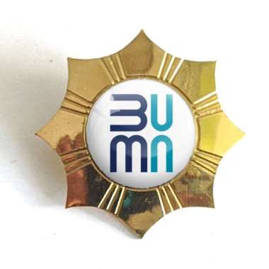 Mulyocreative Pin Logo Model Bintang Bahan Logam Pin Kementerian BUMN RI [2 pcs]