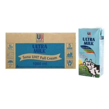 Susu UHT Ultra Milk Full Cream 1 Liter / 12 pcs / karton