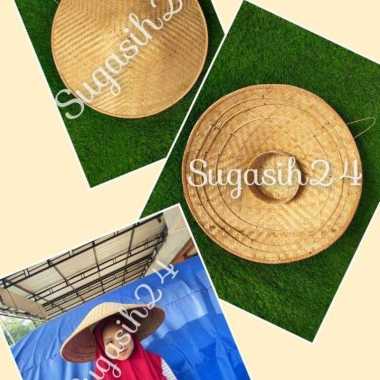 Caping Topi Petani Anyaman Bambu 50Cm
