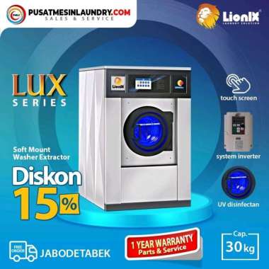 Washer Extractor 30 Kg, Mesin Cuci Laundry Tipe Electric, Lionix Washer Extractor