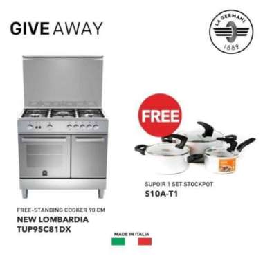 Kompor La Germania FreeStanding Cooker 90Cm NEW LOMBARDIA TUP95C81DX