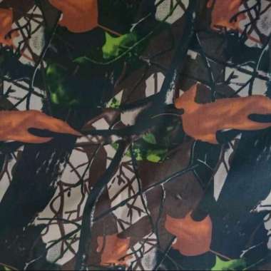 Bahan kain Camo katun twlii ripstop tr catton tornado - CAMO BROWN