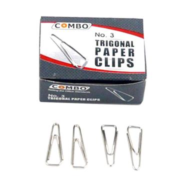 Penjepit Kertas / Paper Clip Kecil / Klip Kecil / Trigonal Paper Clip No 3 Combo Silver