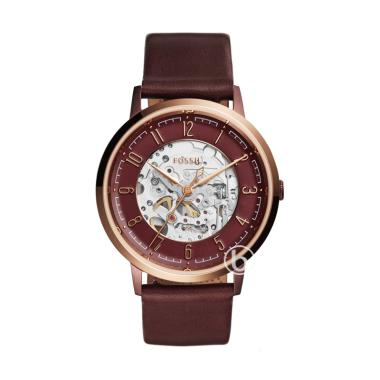 Fossil ME3137 Vintage Muse Automatic Skeleton Dial Jam Tangan Wanita Brown/ Rose Gold