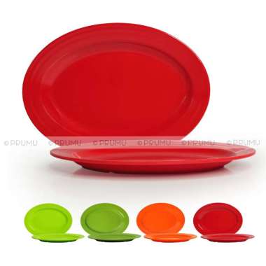 Piring Oval Melamin 9 inch - Piring Saji Melamine - Piring Lodor - Piring Panjang - Golden p0903 Mer