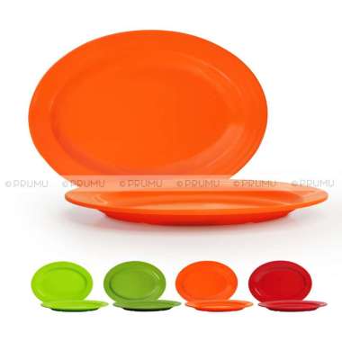 Piring Oval Melamin 9 inch - Piring Saji Melamine - Piring Lodor - Piring Panjang - Golden p0903 Ora