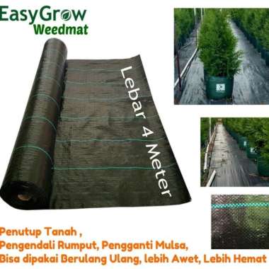 Easy Grow Weedmat 4 x 5 meter. Pengendali Rumput Pengganti Mulsa