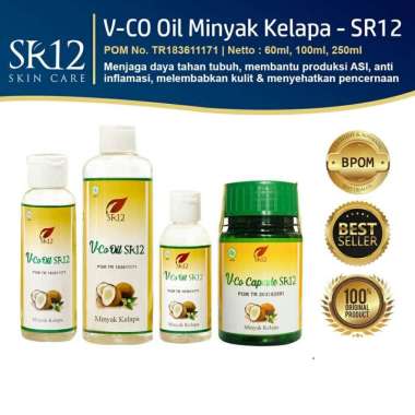 SR12 VCO OIL / IMUN BOOSTER / VCO MINYAK KELAPA MURNI SR12 / VICO VIRGIN COCONUT OIL 60ml / 100ml / 