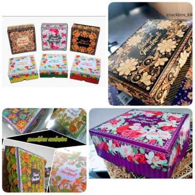 PROMO!!! ( Kardus Lipat OKEY ) Dus Snack Motif Batik Uk. 15 x 11 x 7