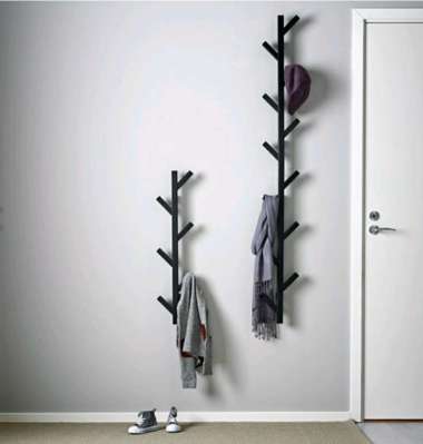 Tjusig Ikea Gantungan Baju Kayu Solid Uk 78 Cm Hitam