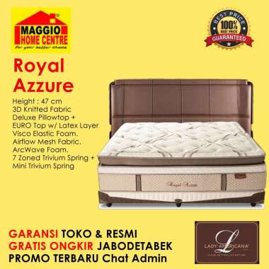 KASUR LADY AMERICANA - KASUR SPRINGBED LATEX ROYAL AZZURE - LADY FULL SET 160 x 200