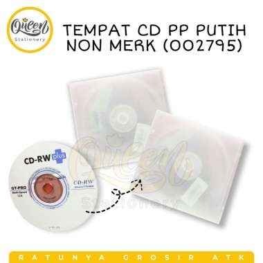 10 PCS TEMPAT CD PP PUTIH NON MERK / WADAH CD / TEMPAT KASET / CASING CD