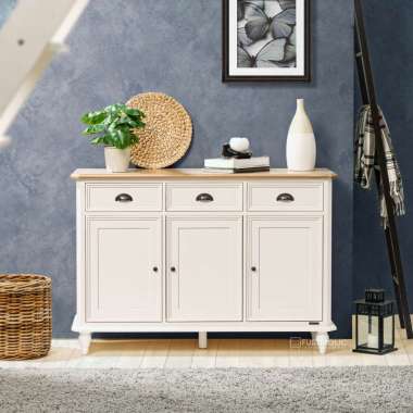 iFURNHOLIC Marsha Credenza - Lemari Penyimpanan Klasik - Furniture - Top Brown Jawa