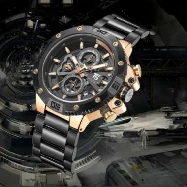 Jam Tangan Fashion Jam Tangan Pria T5 H3705 original chrono aktif free tin box Silver