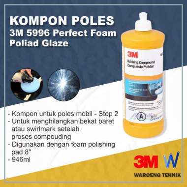 3M 5996 Perfect-It Foam Polishing Pad Glaze Dark 12 Qts/ctn