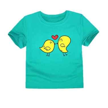 Little Fresco - Kaos Anak Love Bird Hijau Muda M