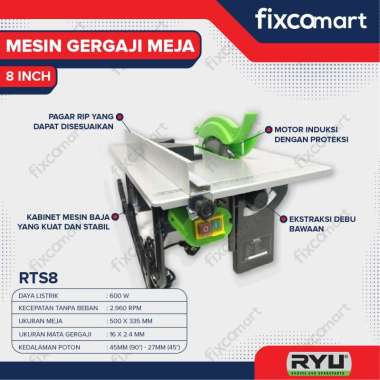RYU RTS8 Mesin Potong Kayu Duduk 8 INCH
