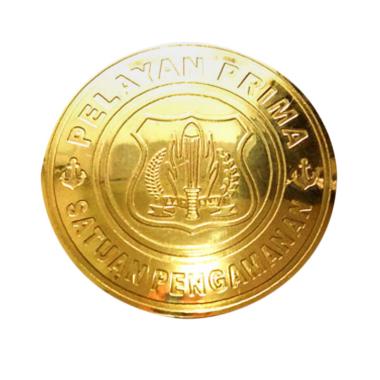Mulyocreative Pelayanan Prima Satpam Bulat Pin gold/emas