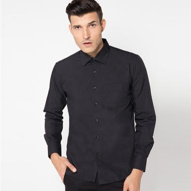 VM Jumbo Polos Panjang Kemeja Pria 2XL hitam