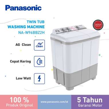 Panasonic NA-W96BBZ2H Twin Tub Mesin Cuci 2 Tabung [9.5 Kg]