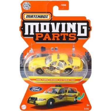 Matchbox Moving Parts 2021 (FWD28) Diecast Mobil Mainan Anak - Ford Crown Taxi