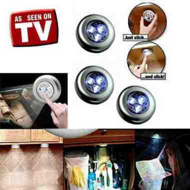 Lampu Emergency LED Tempel Darurat Stick and Click Touch LED Lamp AAA
