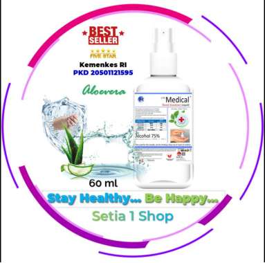 OPI Hand Sanitizer Cair/Spray 60 ml Aroma Sesuai Selera handsanitizer Kemenkes RI Standar WHO Medica