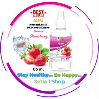 OPI Hand Sanitizer Cair/Spray 60 ml Aroma Sesuai Selera handsanitizer Kemenkes RI Standar WHO Strawb