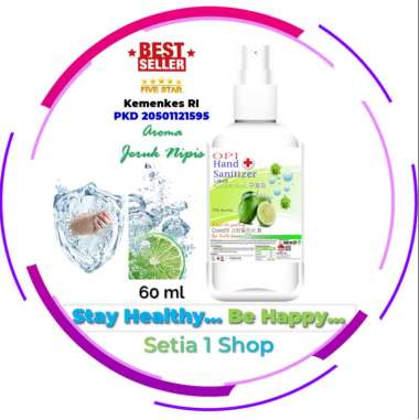 OPI Hand Sanitizer Cair/Spray 60 ml Aroma Sesuai Selera handsanitizer Kemenkes RI Standar WHO Jeruk 