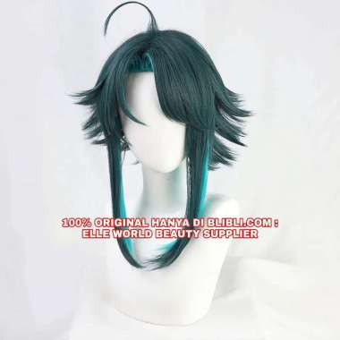 RAMBUT PALSU WIG COSPLAY COSPLAYER ANIME GAME GENSHIN IMPACT XIAO WIG ANIME WIG HARAJUKU WIG GAME AN